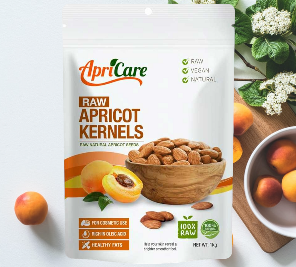 APRICARE Apricot Kernels Raw - 1kg bulk apricot kernels