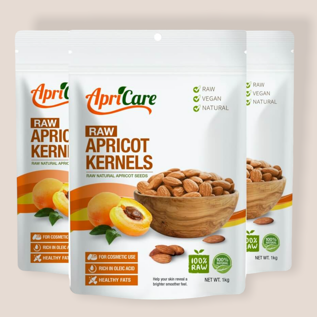 APRICARE Apricot Kernels Raw - 3kg  (3x 1kg)  Raw Natural Apricot Seeds     THIS PRODUCT SHIPS FREE AUSTRALIA WIDE!     Apricare Raw Apricot Kernels are natural, vegan friendly and 100% raw. Apricare 100% all natural apricot kernels originate from wild apricot trees. The apricots are gently harvested by hand, then the kernels are carefully removed and slowly and gently air dried. Apricare have been supplying Australia with apricot kernels since 2001, so you know you can buy this product with confidence.