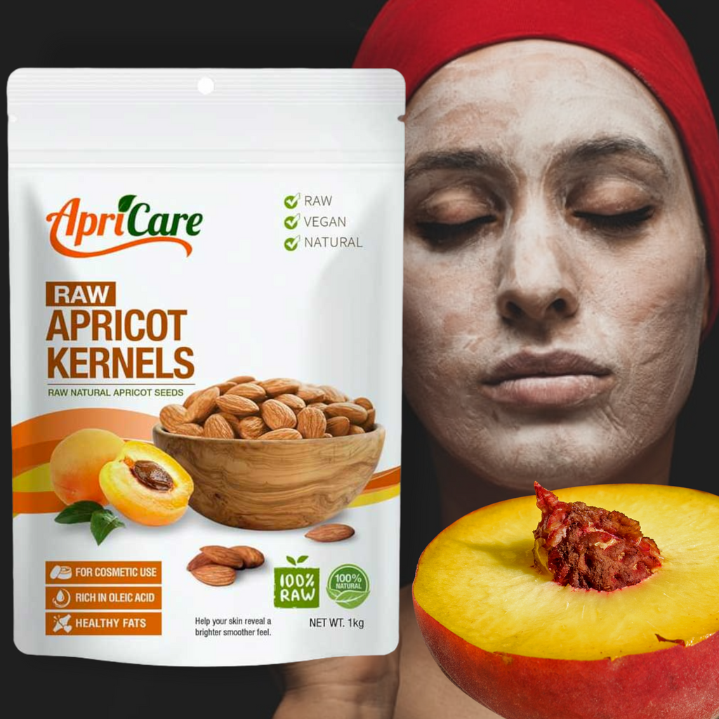 APRICARE Apricot Kernels Raw - 1kg Raw Natural Apricot Seeds