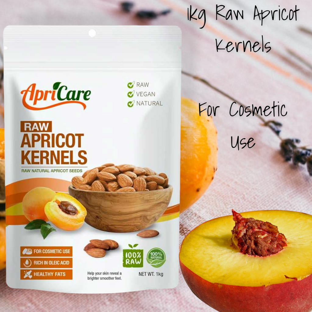 Apricot Kernels help in the removal of dead cells found on the surface of the skin, leaving it supple and smooth. It can also help to remove all traces of impurities without drying the skin. Apricare's raw apricot kernels are a 100% natural, unadulterated (raw) product. Apricot Kernels can be used for scrubs and bath salts or as a mild abrasive exfoliant. Additionally, Apricot Seeds are used in soaps, salves and scrubs to restore healthy and add a vibrant glow to the skin.