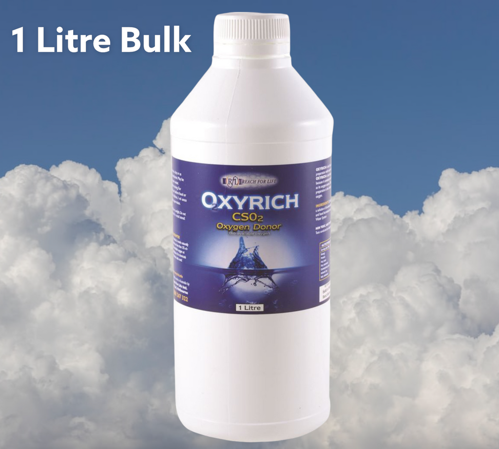 Reach For Life Oxyrich Bulk 1L Concentrated Liquid Oxygen Supplement  Product Information (written by the manufacturer, Reach for Life Health) For better health, try Oxyrich supplements, which help boost the body’s Oxygen levels. Buy online