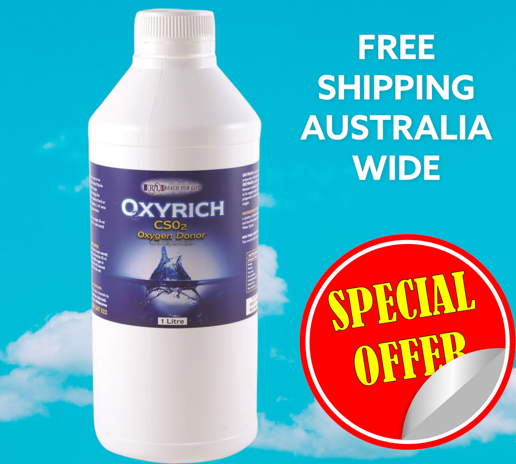 Oxyrich is the first and only oxygen preparation with near neutral pH in the world. Oxyrich is the finest quality product because it contains pure di-atomic oxygen (O2) as its oxygen source. This unique oxygen preparation is the richest in bio-available oxygen. Online Australia. Free Shipping.