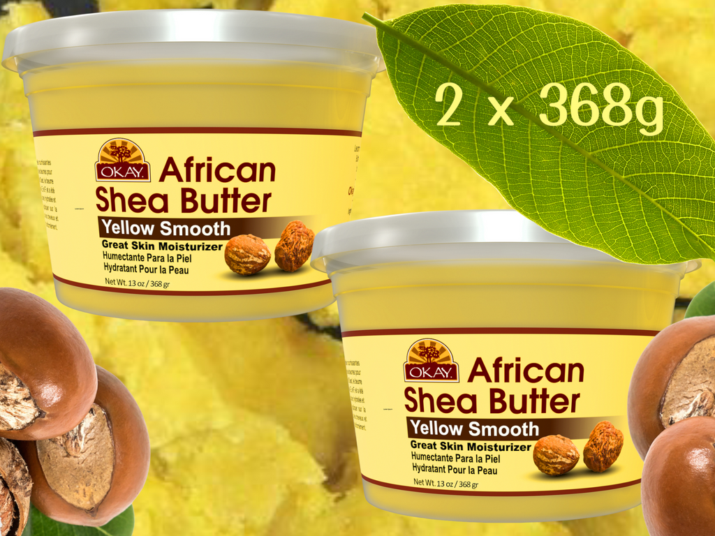 Okay Pure Naturals, African Shea Butter, Yellow Smooth, 13 oz (368 g) x 2     OKAY Pure Naturals Shea Butter Yellow Smooth - All Natural, 100% Pure- Unrefined- Daily Skin Moisturiser For Face & Body- Softens Tough Skin- Moisturizes Dry Skin- Adds Shine & Luster To Hair-Alleviates Scalp Dryness 13 oz / 368g. Bulk Shea Butter Australia