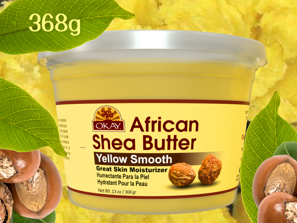 Buy raw Yellow Shea Butter Australia African Shea Butter has unparalleled nourishing properties and is one of the most sought after butters for skin and hair. Originating in West Africa, Okay® African shea butter is rich in vitamins A, E, and F, and has been used for centuries to keep skin clear, moisturized and overall healthy.
