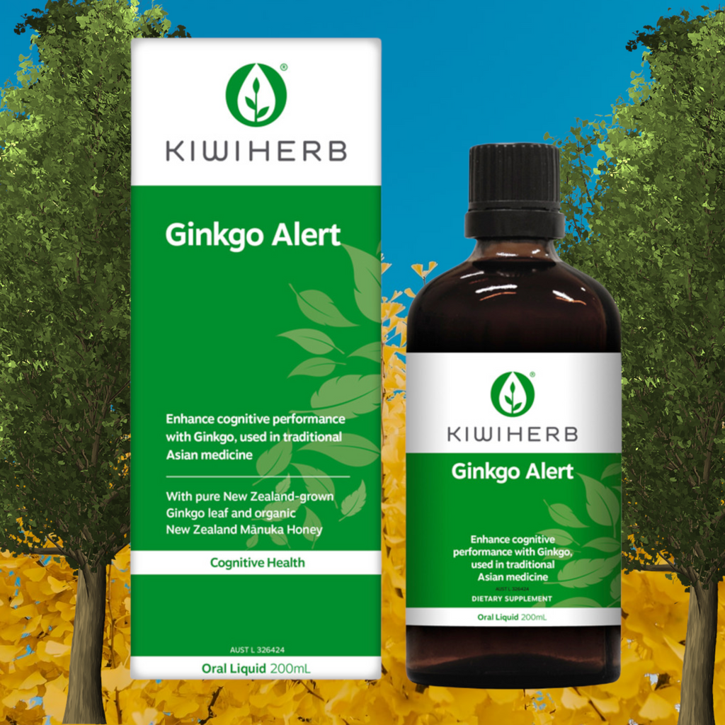 Ginkgo Biloba- Fast acting Potent Liquid Formula- Kiwiherb Ginkgo Alert 200ml