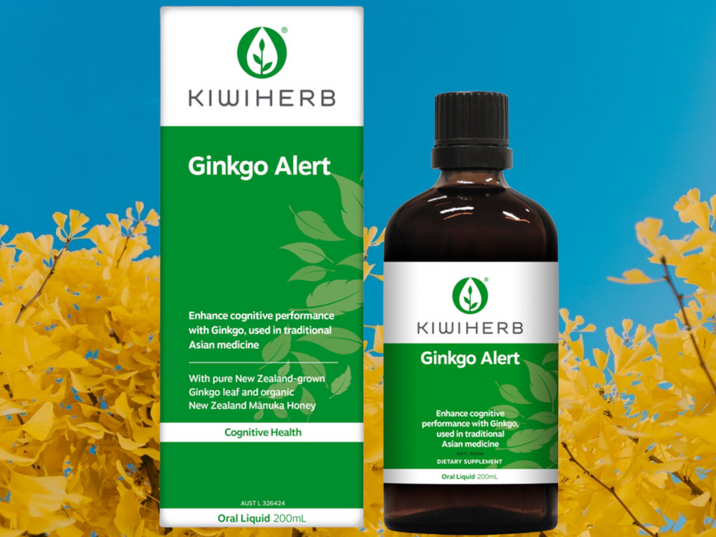 •	Fast-acting, potent liquid herbal formula •	Traditionally used in Asian herbal medicine to support cognitive function, enhance cognitive performance and promote healthy blood circulation. •	Contains NZ grown Ginkgo. Gingko Alert Kiwiherb