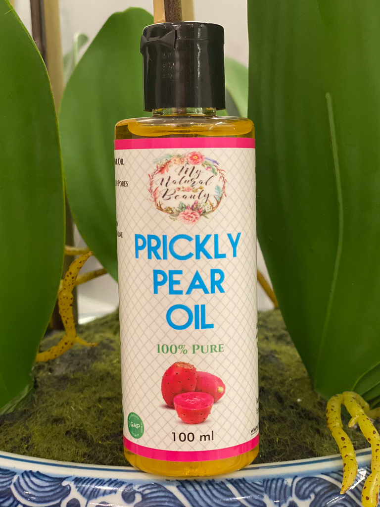 Prickly Pear Oil – 100ml    100% Pure, Cold-Pressed and Organic  100% Pure Authentic Opuntia Ficus Indica Seed Oil from Morocco Authentic, Pure Prickly Pear Seed Oil from the original source.   INGREDIENT: 100% Pure Opuntia Ficus-Indica oil (100% Pure Prickly Pear Seed Oil)