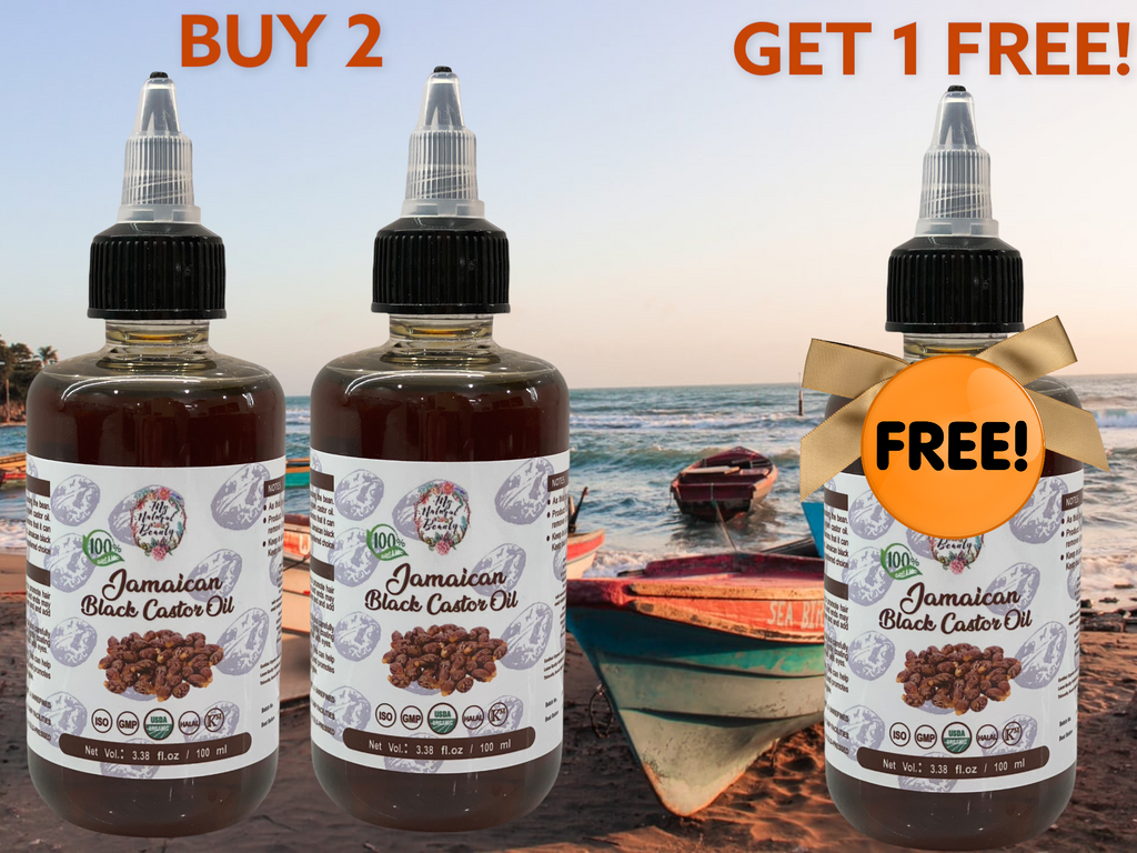 100% Pure Organic Jamaican Black Castor Oil 100ml with applicator lid -BUY 2 GET 1 FREE!