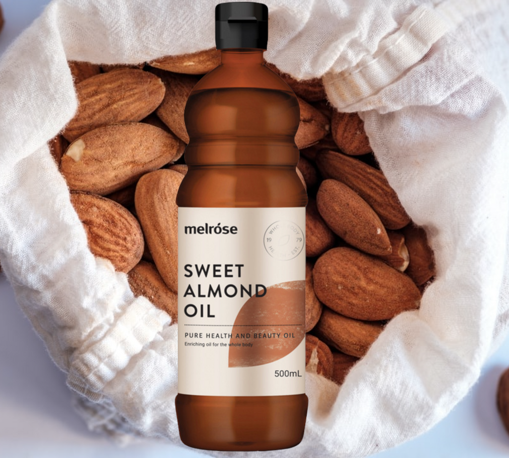 Melrose Sweet Almond Oil is pressed from seeds of the almond tree - Prunus amygdalus dulcis, which are of the sweet variety, the very same as the ones you eat. Almonds are naturally rich in vitamin E, a fat-soluble vitamin that acts as an antioxidant both within your body and on your skin. Melrose Sweet Almond Oil can also be used as a carrier oil and for massage. It is light in colour and has a very mild nutty flavour.    - Naturally rich in Vitamin E - Nourishes skin - Source of antioxidants