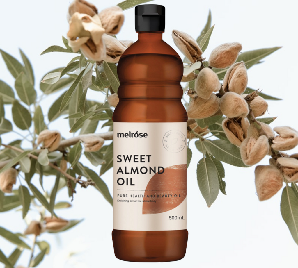 Melrose Sweet Almond Oil is pressed from seeds of the almond tree - Prunus amygdalus dulcis, which are of the sweet variety, the very same as the ones you eat. Almonds are naturally rich in vitamin E, a fat-soluble vitamin that acts as an antioxidant both within your body and on your skin. Melrose Sweet Almond Oil can also be used as a carrier oil and for massage. It is light in colour and has a very mild nutty flavour.    - Naturally rich in Vitamin E - Nourishes skin - Source of antioxidants
