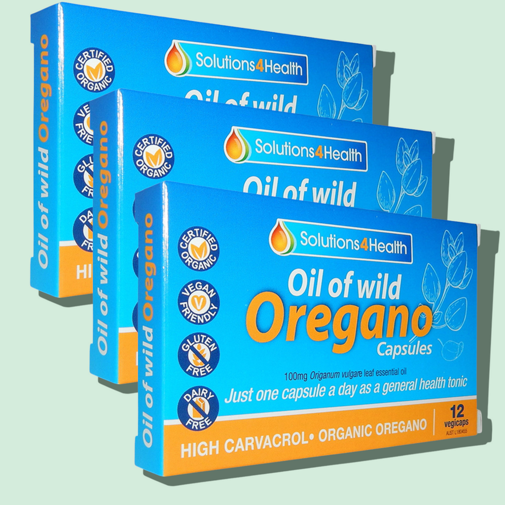 Oil Of Wild Oregano -VegeCaps 36 capsules (3x 12 travel packs) Solutions4Health