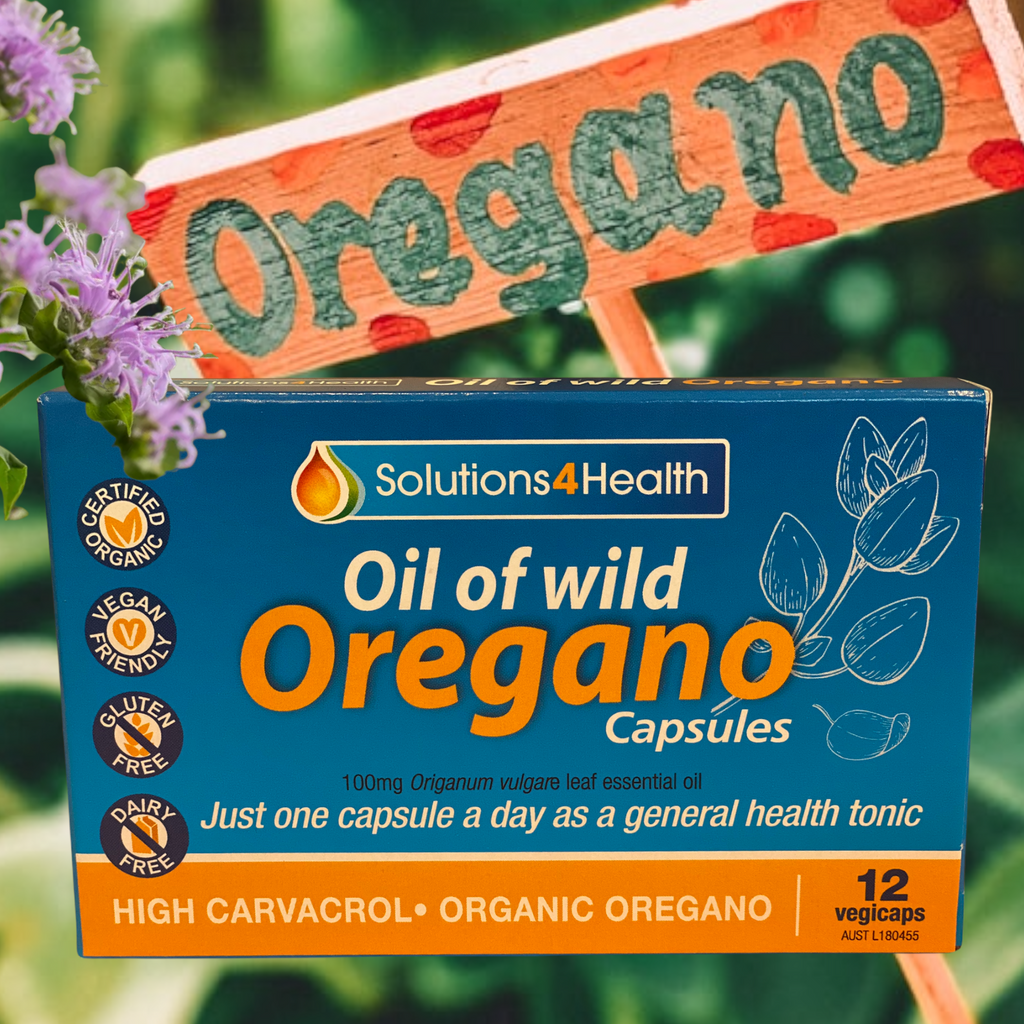 Just one capsule a day as a general health tonic 100mg Origanum vulgare leaf essential oil High Carvacrol- Organic Oregano 