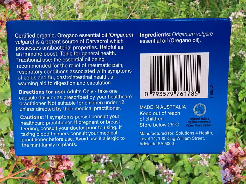 Certified Organic Oregano Essential Oil (Origanum vulgare)