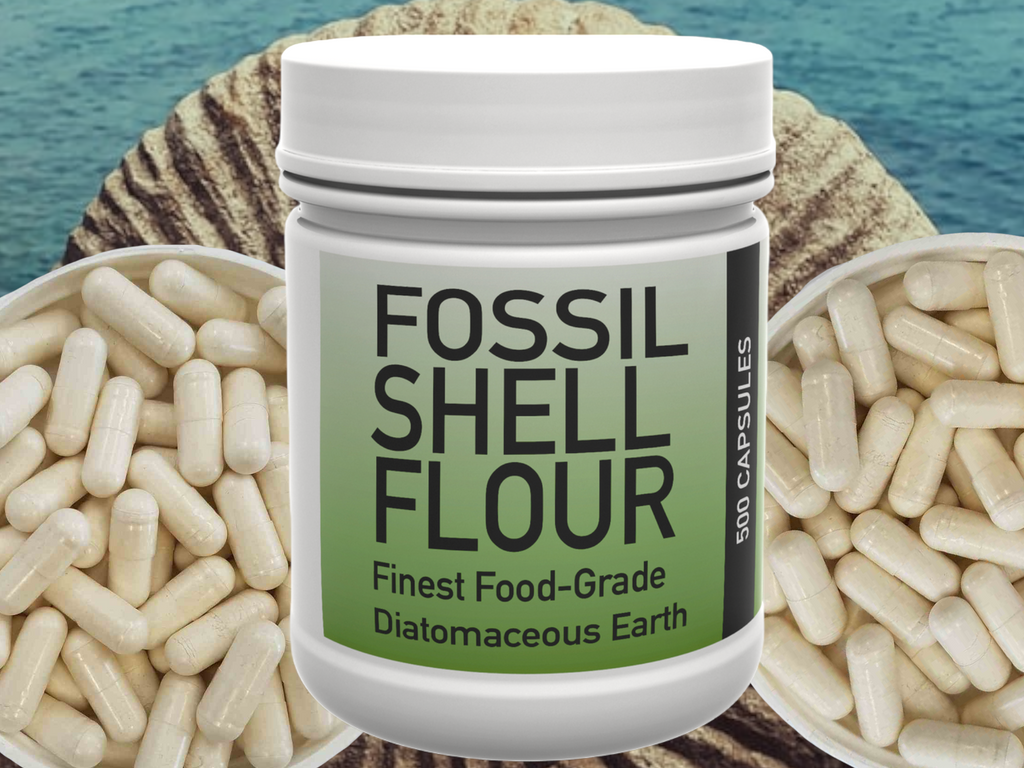 Fossil Shell Flour (Food Grade Diatomaceous Earth) -500 Capsules    FINEST FOOD-GRADE DIATOMACEOUS EARTH