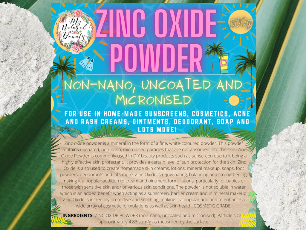 ZINC OXIDE POWDER- 500g   NON-NANO, UNCOATED AND MICRONISED. 