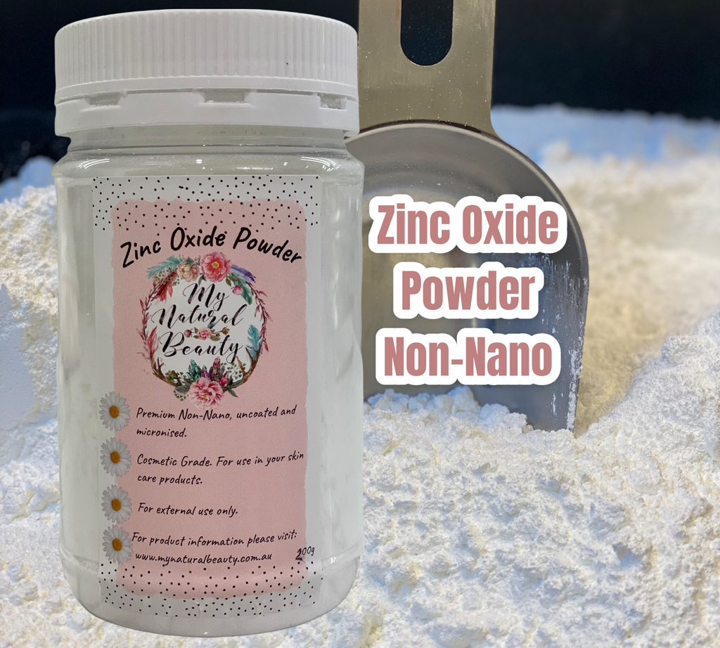 ZINC OXIDE POWDER- 200g jar   NON-NANO, UNCOATED AND MICRONISED.      COSMETIC GRADE- For external use only. For use in home-made sunscreens, cosmetics, acne and rash creams, ointments, deodorant, soap and lots more!
