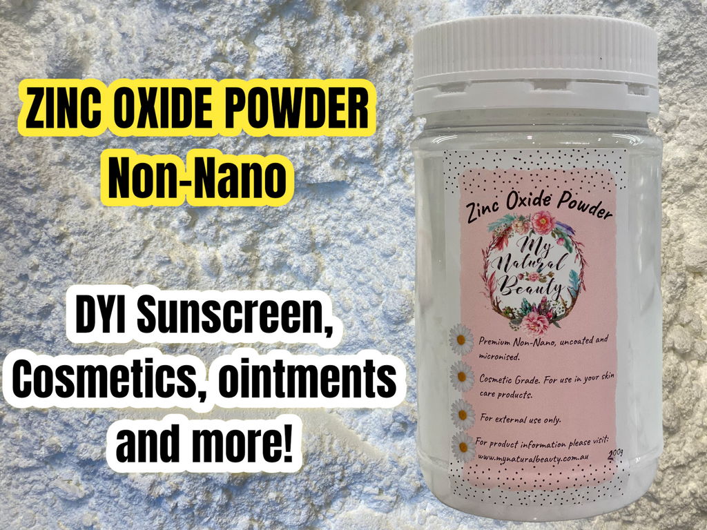 Buy Online Australia ZINC OXIDE POWDER- 200g jar   NON-NANO, UNCOATED AND MICRONISED.      COSMETIC GRADE- For external use only. For use in home-made sunscreens, cosmetics, acne and rash creams, ointments, deodorant, soap and lots more!