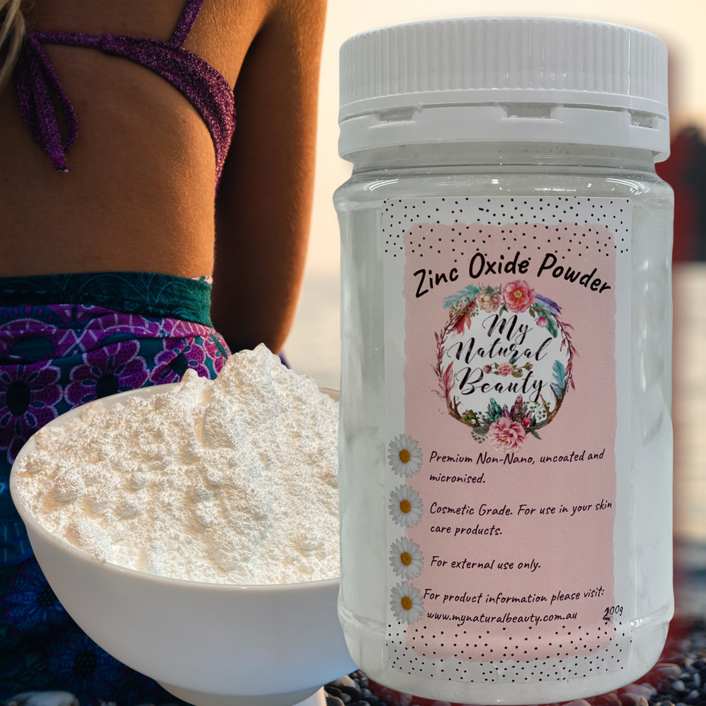 USES AND BENEFITS OF ZINC OXIDE POWDER     Zinc oxide powder is a fine white-coloured powder that is great for use as an effective sunscreen. This product is cosmetic grade and perfect for use in your skin care products.  Zinc oxide is a natural mineral which provides safe and effective protection against UV rays. 