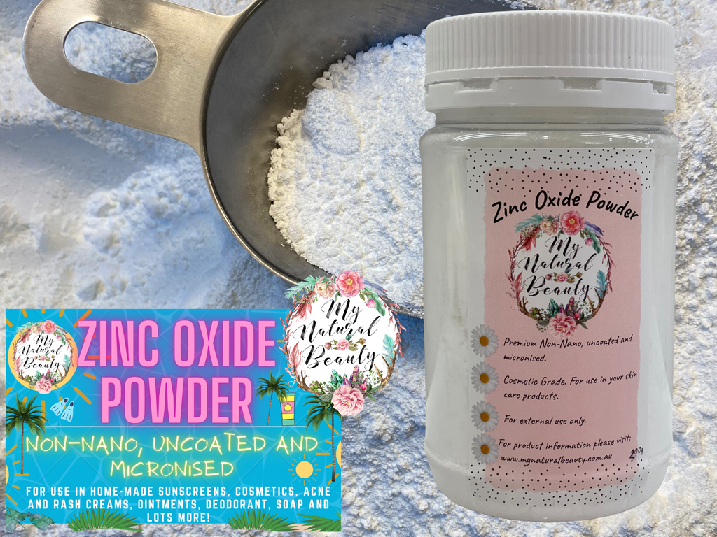   Why buy Zinc Oxide Powder from My Natural Beauty?   If you’re looking for natural beauty products and DIY natural beauty ingredients in Australia, My Natural Beauty is your one-stop online shop. We have a wide range of Natural products that are of the highest quality and all at highly competitive prices. We source only the best quality products from reputable suppliers around Australia and the world, and our Zinc Oxide Powder is no exception.  
