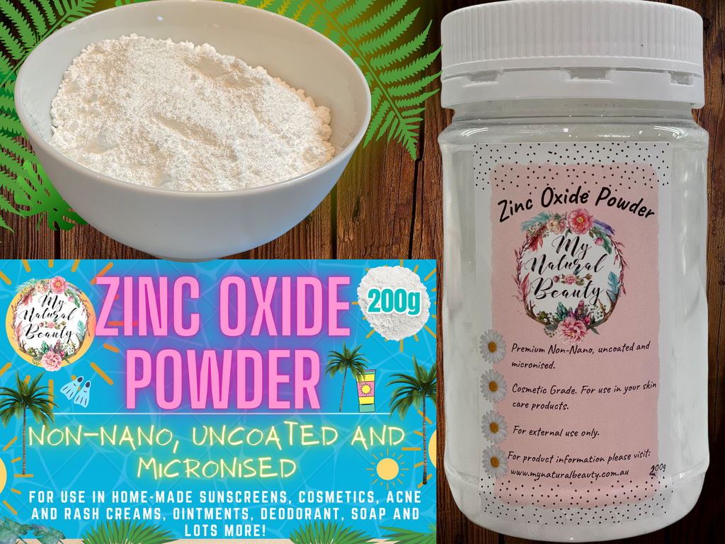   Why buy Zinc Oxide Powder from My Natural Beauty?   If you’re looking for natural beauty products and DIY natural beauty ingredients in Australia, My Natural Beauty is your one-stop online shop. We have a wide range of Natural products that are of the highest quality and all at highly competitive prices. We source only the best quality products from reputable suppliers around Australia and the world, and our Zinc Oxide Powder is no exception.  
