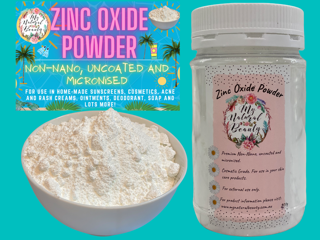   Why buy Zinc Oxide Powder from My Natural Beauty?   If you’re looking for natural beauty products and DIY natural beauty ingredients in Australia, My Natural Beauty is your one-stop online shop. We have a wide range of Natural products that are of the highest quality and all at highly competitive prices. We source only the best quality products from reputable suppliers around Australia and the world, and our Zinc Oxide Powder is no exception.  