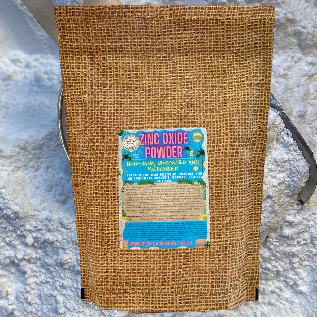 ZINC OXIDE POWDER NON-NANO, UNCOATED AND MICRONISED  For use in home-made sunscreens, cosmetics, acne and rash creams, ointments, deodorant, soap and lots more!
