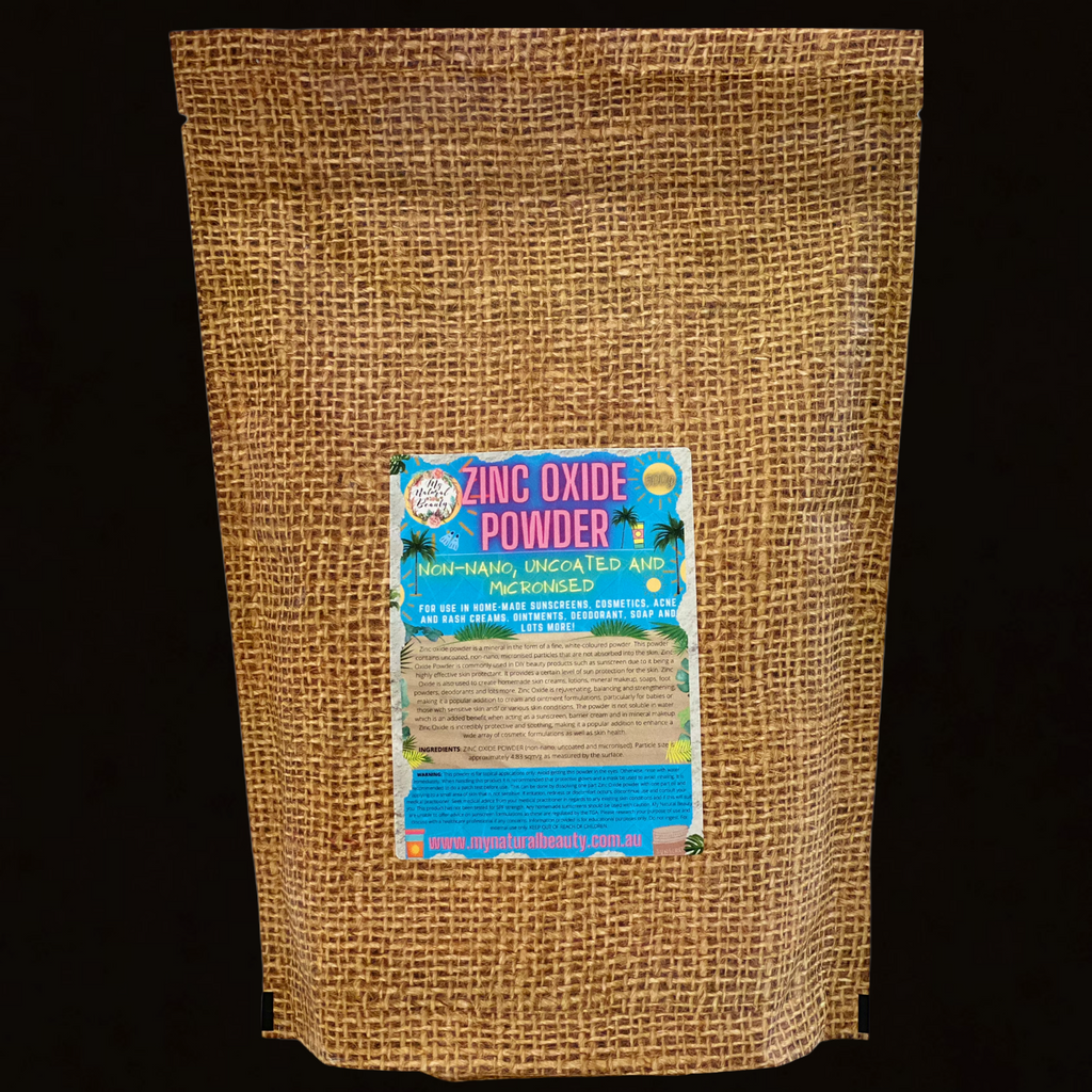 ZINC OXIDE POWDER NON-NANO, UNCOATED AND MICRONISED  For use in home-made sunscreens, cosmetics, acne and rash creams, ointments, deodorant, soap and lots more!