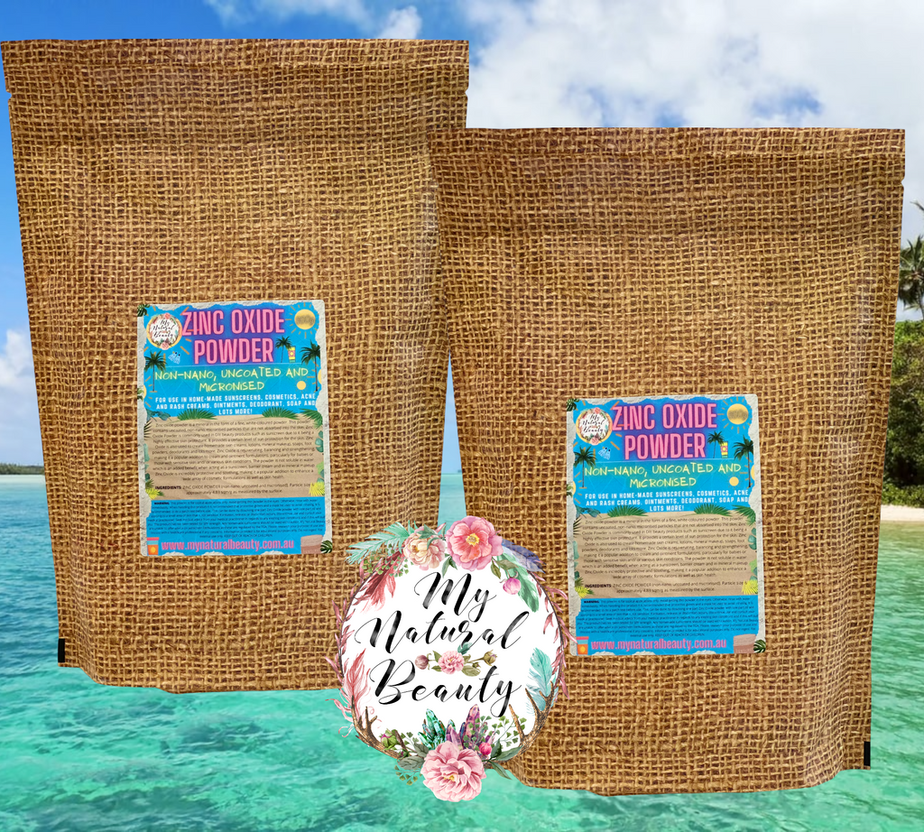  ZINC OXIDE POWDER- 1kg (2 x 500g ) NON-NANO, UNCOATED AND MICRONISED.    BULK 1kg. In 2 x 500g resealable pouches.      COSMETIC GRADE- For external use only. For use in home-made sunscreens, cosmetics, acne and rash creams, ointments, deodorant, soap and lots more!