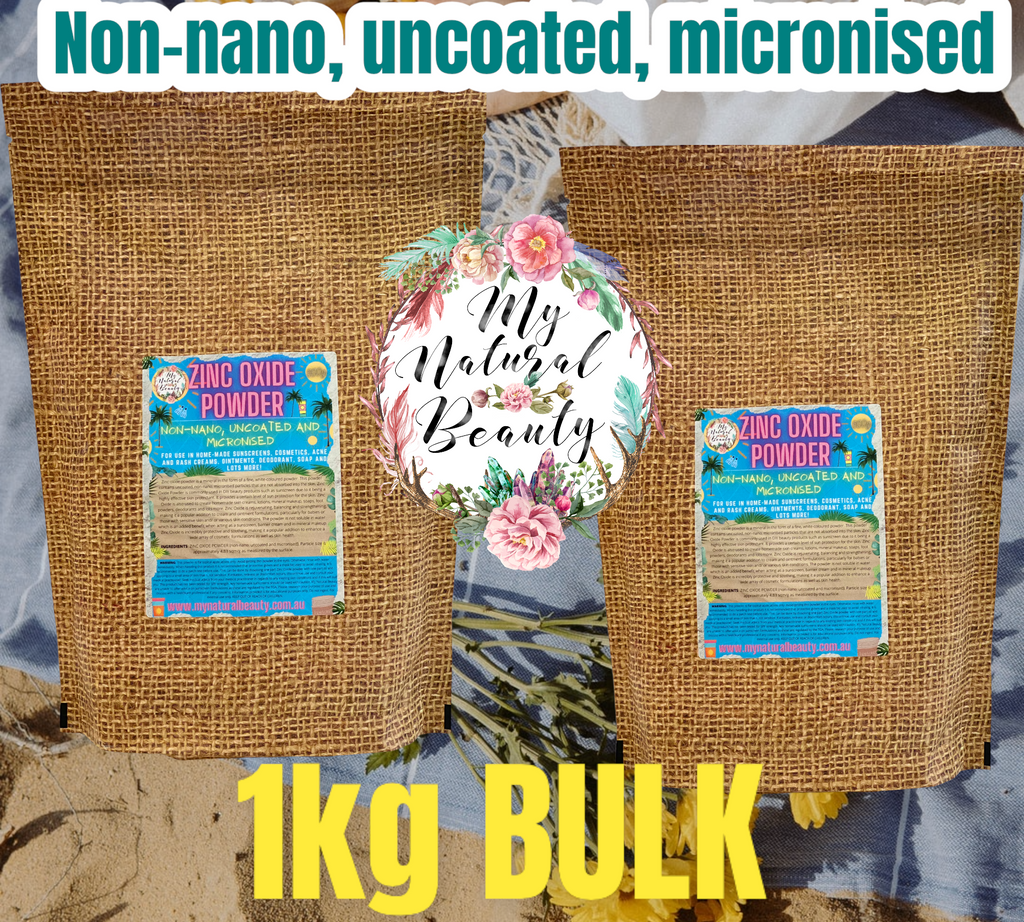  Buy Bulk Zinc Oxide Powder Australia. ZINC OXIDE POWDER- 1kg (2 x 500g ) NON-NANO, UNCOATED AND MICRONISED.    BULK 1kg. In 2 x 500g resealable pouches.      COSMETIC GRADE- For external use only. For use in home-made sunscreens, cosmetics, acne and rash creams, ointments, deodorant, soap and lots more!