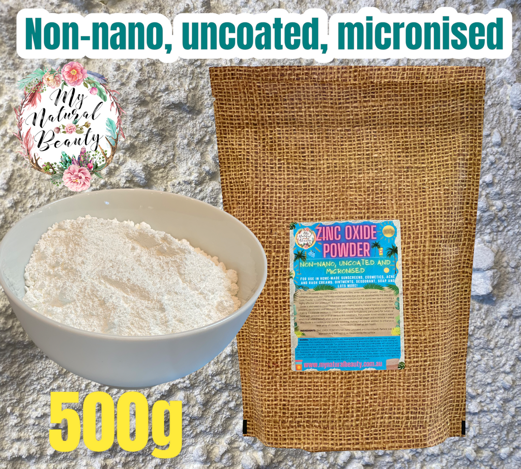 ZINC OXIDE POWDER NON-NANO, UNCOATED AND MICRONISED  For use in home-made sunscreens, cosmetics, acne and rash creams, ointments, deodorant, soap and lots more!  USES AND BENEFITS OF ZINC OXIDE POWDER