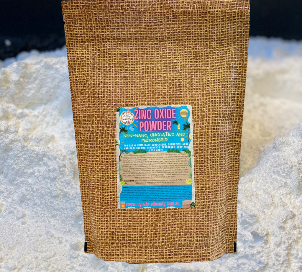 USES AND BENEFITS OF ZINC OXIDE POWDER Zinc oxide powder is a mineral in the form of a fine, white-coloured powder. This powder contains uncoated, non-nano, micronised particles that are not absorbed into the skin. Zinc Oxide Powder is commonly used in DIY beauty products such as sunscreen due to it being a highly effective skin protectant. 