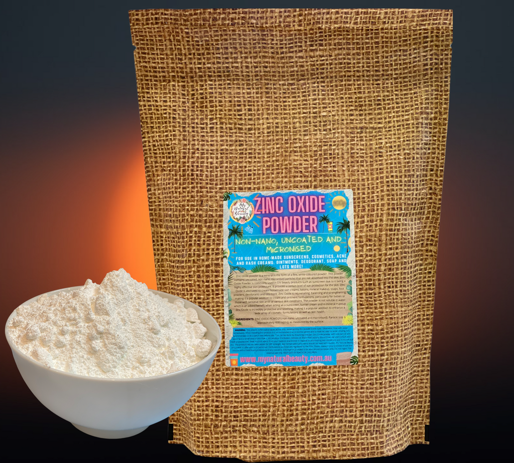 ZINC OXIDE POWDER NON-NANO, UNCOATED AND MICRONISED  For use in home-made sunscreens, cosmetics, acne and rash creams, ointments, deodorant, soap and lots more!