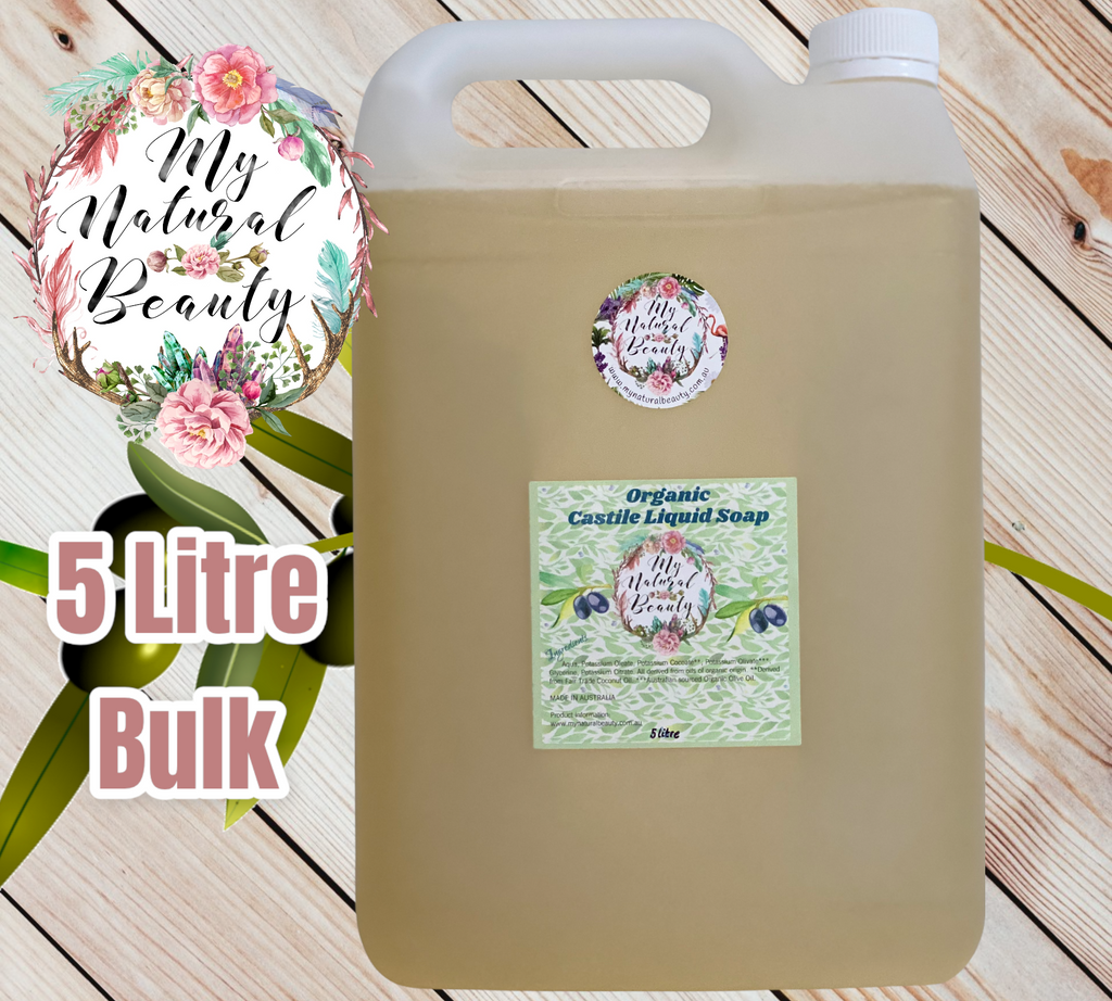 Organic Castile Liquid Soap- 5 Litres. Buy online Australia. Bulk Castile Soap. Organic. Castile Soap is concentrated and has many uses. See some of our suggested uses for Castile soap. See some of the suggestions for diluting Castile soap for many purposes.