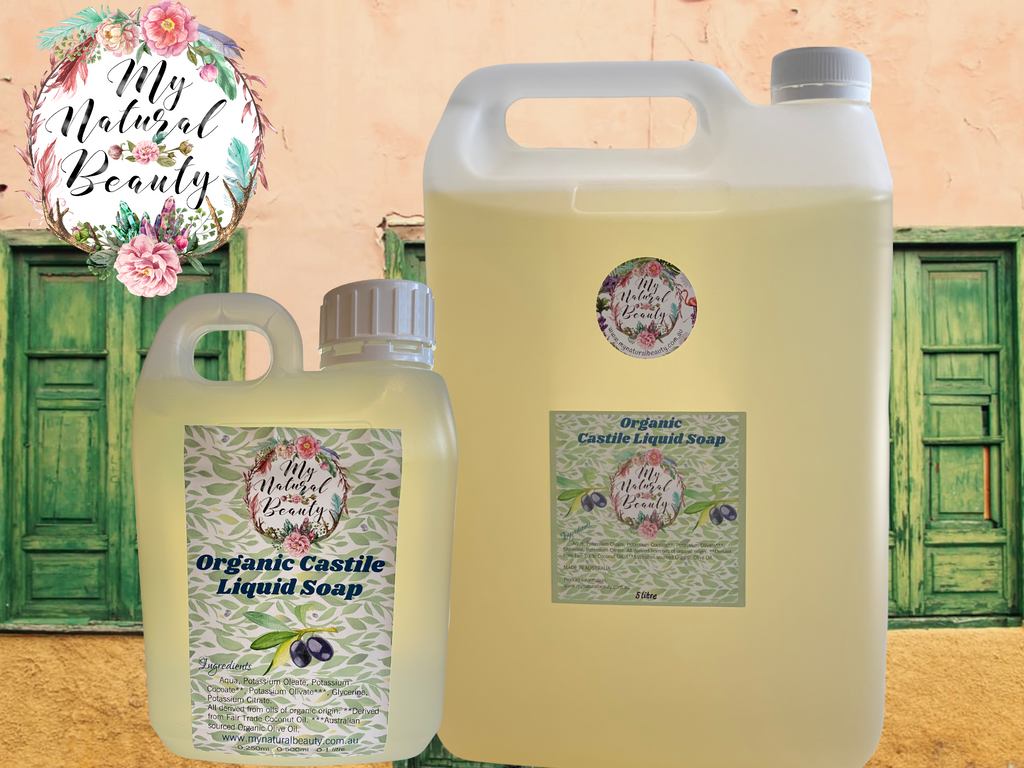 Organic Castile Liquid Soap-  Buy online Australia. Bulk Castile Soap. Organic. Castile Soap is concentrated and has many uses. See some of our suggested uses for Castile soap. See some of the suggestions for diluting Castile soap for many purposes.
