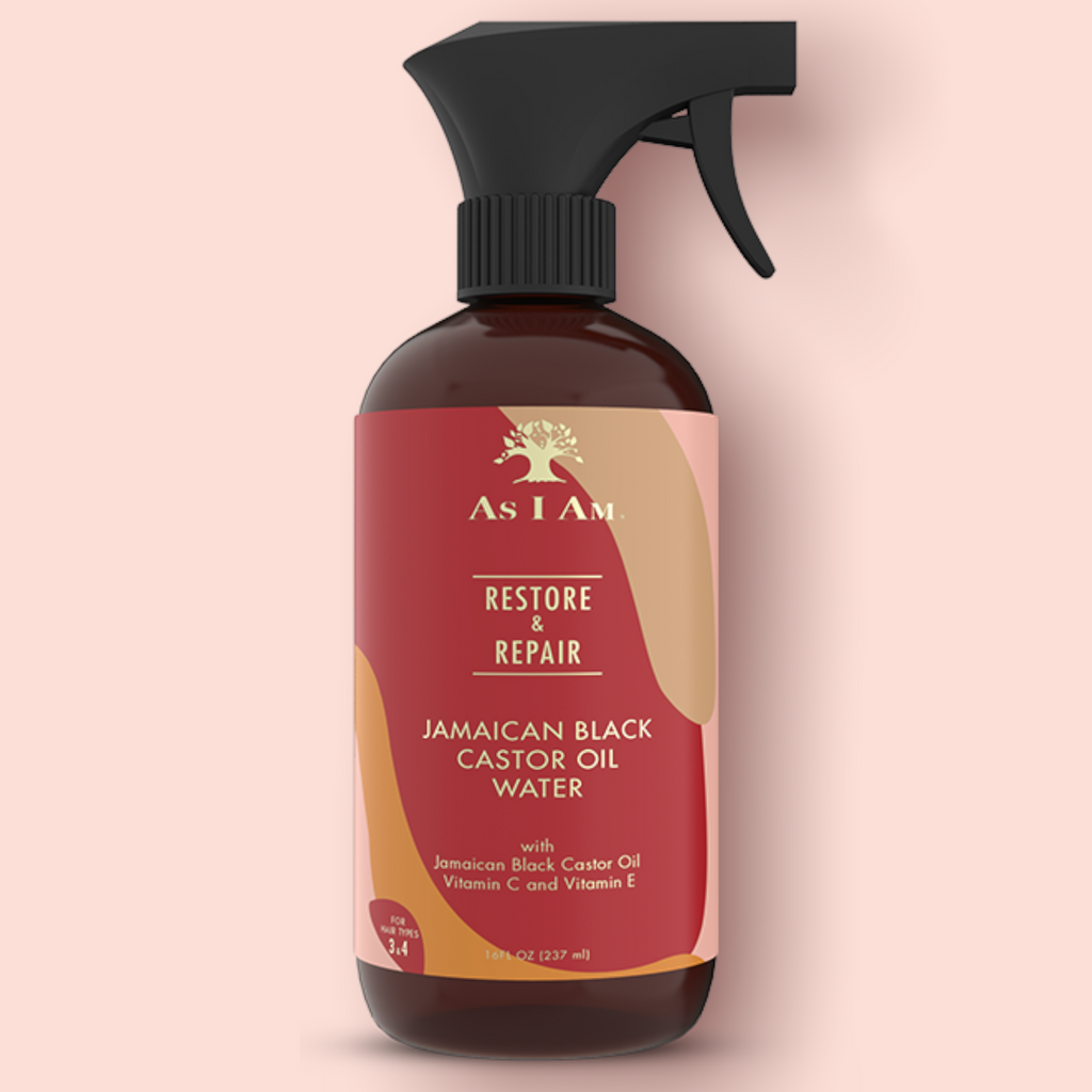  As I Am’s hair water features a special nano-formula that allows better penetration of JBCO with Vitamin C & Vitamin E into the fibre, increasing hair fibre strength.   Adds sheen and prevents frizz.   May also be used for Wash n Go’s & Twist Outs.   Detangles fibres and reduces combing damage while repairing & restoring hair for better growth