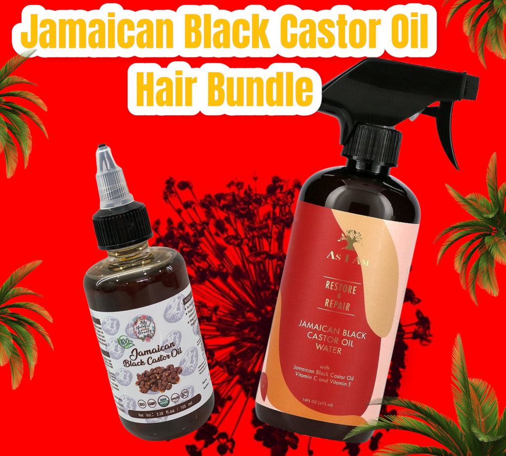 Jamaican Black Castor Oil Water- 473 ml and Organic Jamaican Black Castor Oil- 100ml Bundle. Australia.