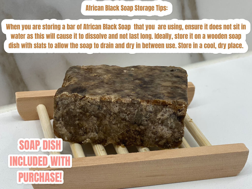 It keeps the skin clean and helps prevent premature facial lines. It is great for bathing the whole body and washing of the hair, especially as a natural hair shampoo to avoid itchy and dry scalps.   Our African Black Soap is recommended for the young and the old and is of the most outstanding quality.