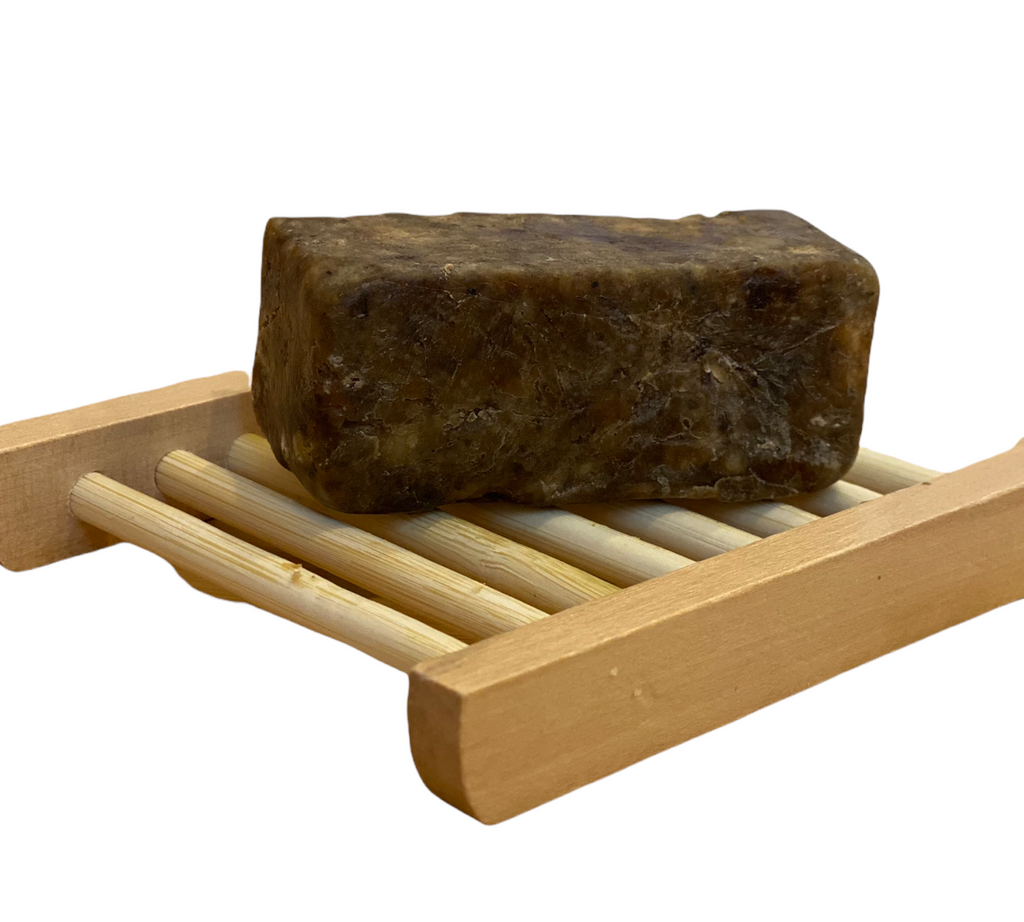 BONUS SOAP DISH INCLUDED: For correct storage you will receive a wooden handmade soap dish with every purchase. African Black soap should not be stored sitting in water as it will dissolve and not last as long. I