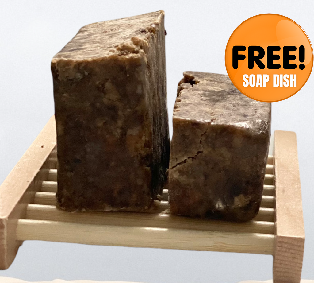 wooden soap dish for African Black Soap with slats. You should store African Black soap on a dish with slats  to allow it to dry.