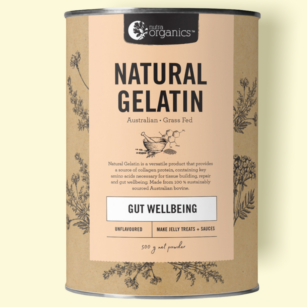Natural Gelatin- Nutra Organics- 4 x 500g  This product qualifies for FREE shipping Australia wide.