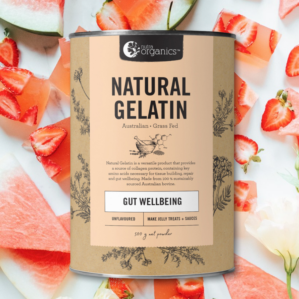 Natural Gelatin- Nutra Organics- 4 x 500g  This product qualifies for FREE shipping Australia wide.