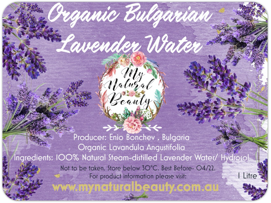 Organic Bulgarian Lavender Water- 1 Litre  Bulgarian Organic Lavender Water- Bulgarian Organic Lavender Hydrosol Organic Lavandula Angustifolia 100% Natural Steam-distilled Flower Water