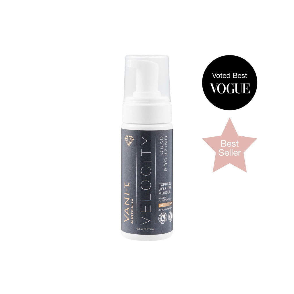 VELOCITY EXPRESS SELF TAN MOUSSE - 150ML An ultra dark, chocolatey glow loved by millions.