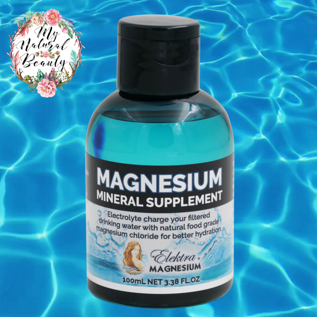  Directions:  Magnesium oil must be diluted before consumption. Recommended dilution for filtered drinking water to mimic natural spring water = 6 to 12 drops per litre (33.8fl.oz), according to taste. For use as a laxative or dental rinse, add 24 drops (1/2 teaspoon) or more per 8oz glass of water. (Stronger dose has bitter taste).  Ingredients:  Magnesium chloride hexahydrate food grade (incl residual trace minerals from natural source MgCl2.6H20), and purified water.