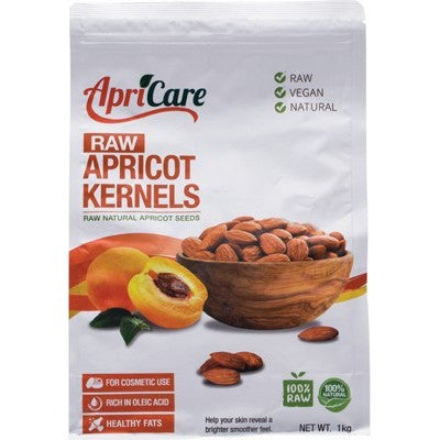 Apricot Kernels help in the removal of dead cells found on the surface of the skin, leaving it supple and smooth. It can also help to remove all traces of impurities without drying the skin. Apricare's raw apricot kernels are a 100% natural, unadulterated (raw) product. Apricot Kernels can be used for scrubs and bath salts or as a mild abrasive exfoliant. Additionally, Apricot Seeds are used in soaps, salves and scrubs to restore healthy and add a vibrant glow to the skin. My Natural Beauty Australia