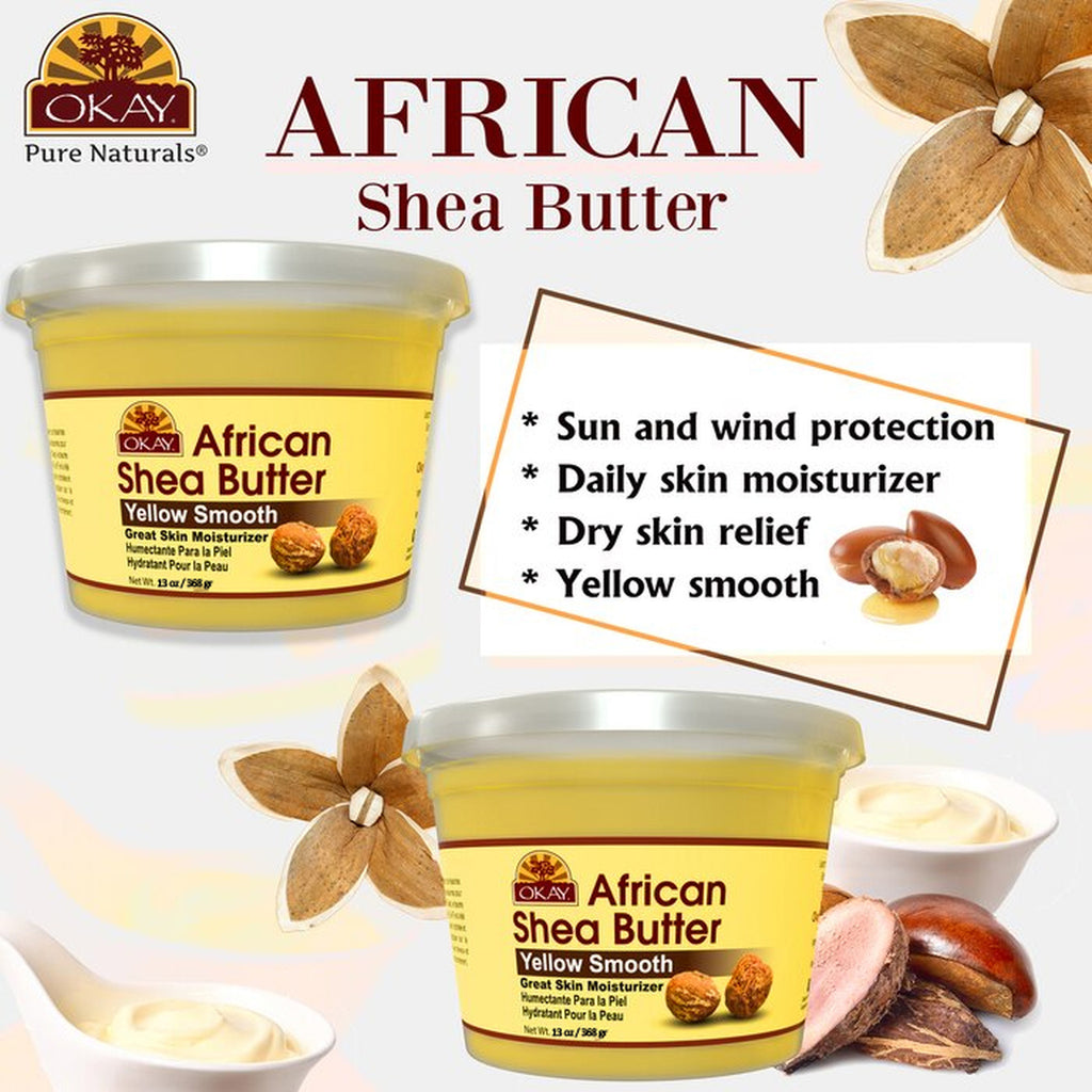 Buy Shea Butter online Australia. Okay Pure Naturals, African Shea Butter, Yellow Smooth, 13 oz (368 g)     OKAY Pure Naturals Shea Butter Yellow Smooth - All Natural, 100% Pure- Unrefined- Daily Skin Moisturiser For Face & Body- Softens Tough Skin- Moisturizes Dry Skin- Adds Shine & Luster To Hair-Alleviates Scalp Dryness 13 oz / 368g.