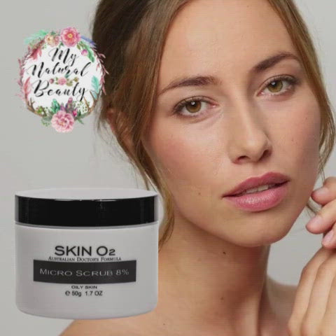 Skin O2 Micro Scrub Exfoliator 8% Glycolic acid. 
