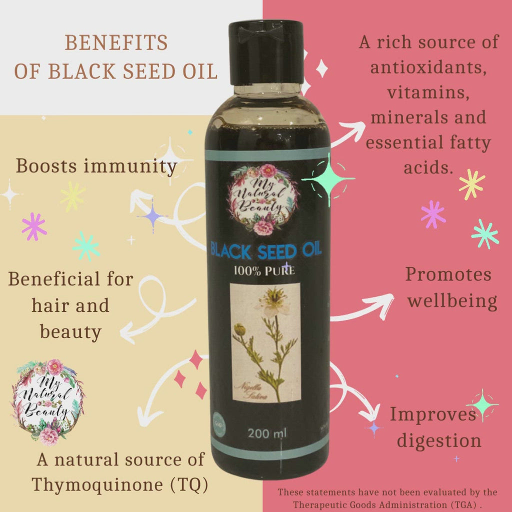 100% Pure Black SEED OIL -ORGANIC- NIGELLA SATIVA- QUALITY Cold Pressed 200ml. Buy Online Australia. What are the benefits of Black Seed Oil?