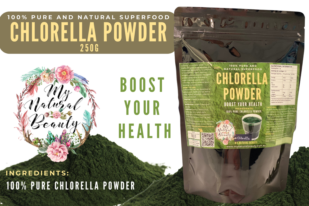  ·      Chlorella is a source of protein and aids in clear skin, blood sugar balance, mental clarity, balanced digestion, a strengthened immune system and mood stability.