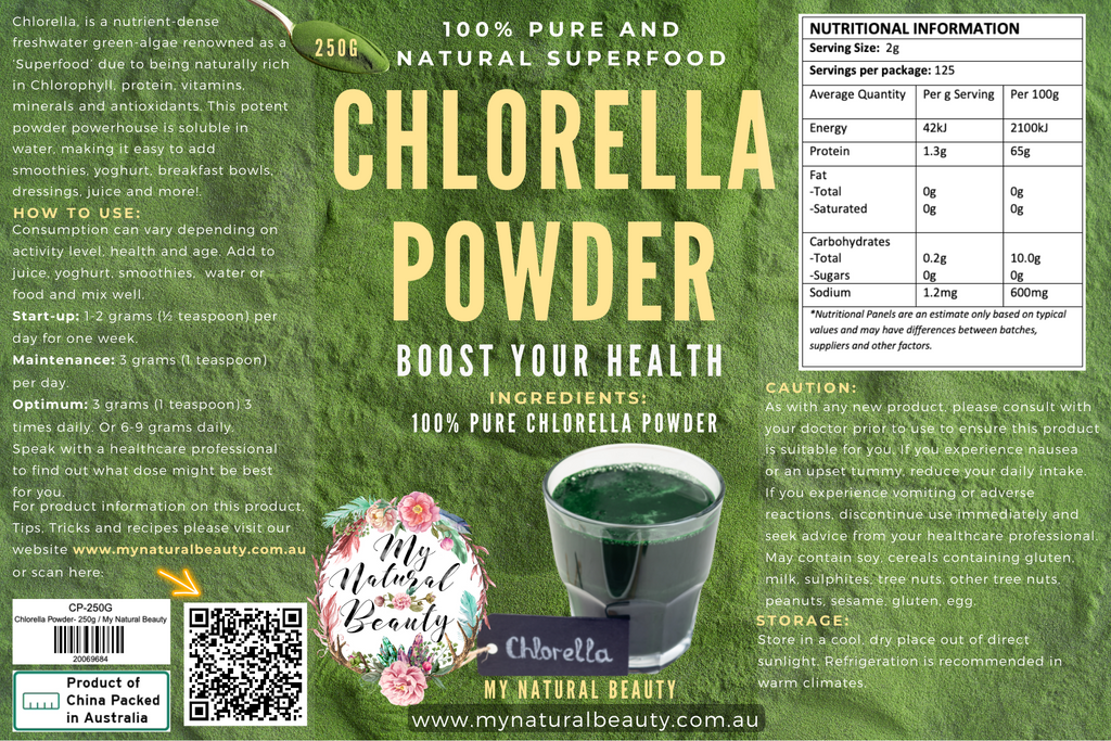 Chlorella Powder 250g Buy Chlorella Powder online at My Natural